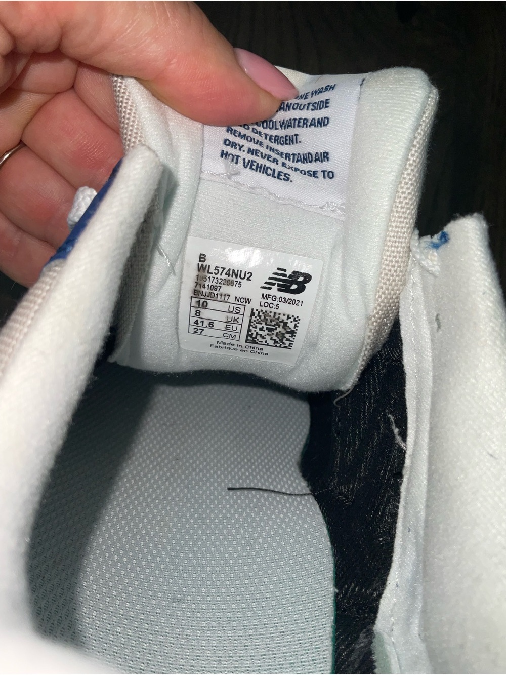 New Balance 574 Atlantic Blue Sneaker - Picture 7 of 8